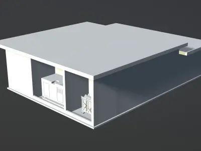 Industrial building - transformer room 3D model