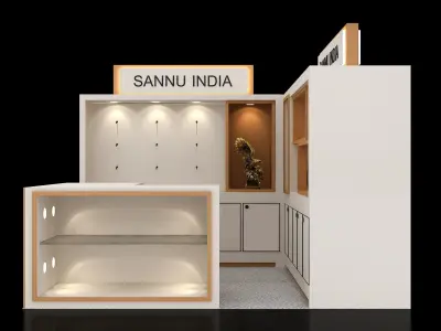 stall sana india exhibition stand 3D model