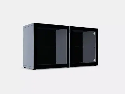 BESTA Shelf unit with glass doors 5 3D model