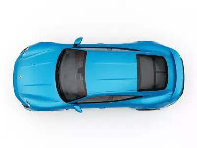 Porsche Taycan Electric Sports Car Low-poly 3D model