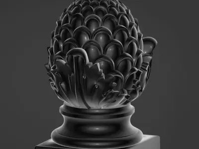 Fencing finial cone 3D print model
