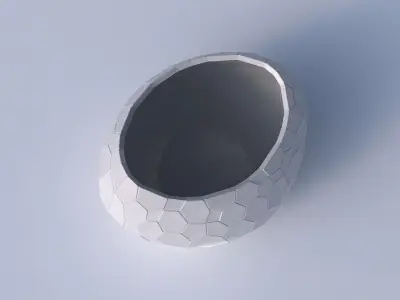 Bowl compressed 2 with fine organic cells 3D print model