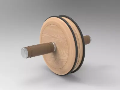 Huhu Dumbbell Roll Low-poly 3D model