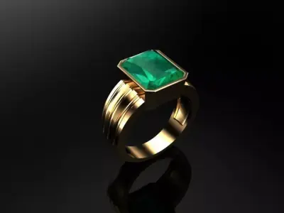 Emerald Ring Free 3D print model