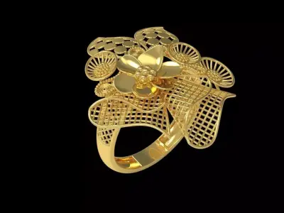 Fusion Gold Rings RAA05 3D print model