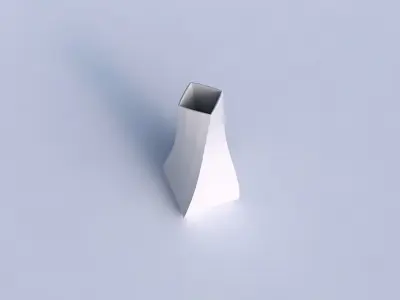 Vase twisted squeezed quadratic with bands 3D print model