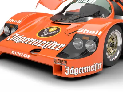 Porsche 956 Group C Brun 1982 Jagermeister Racing HQ 3d model  3D model