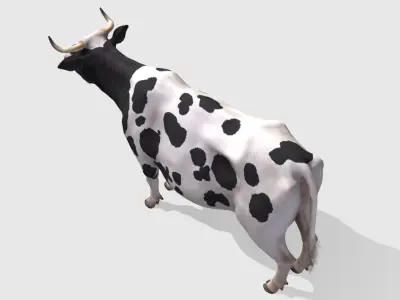 COW realistic Low-poly 3D model