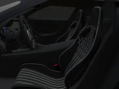Bugatti La Voiture Noire Low-poly 3D model