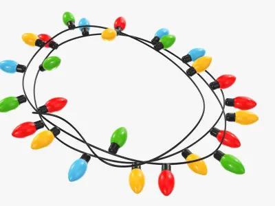 Glowing lights Christmas  3D model