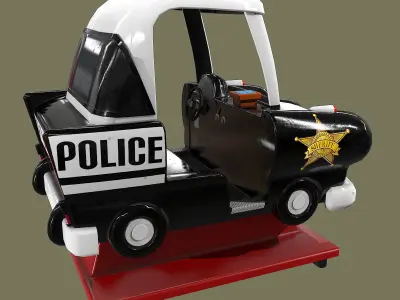 Police Coin Operated Ride  Low-poly 3D model