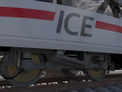 High-speed train ICE 3 Siemens Velaro E Germany 3D model