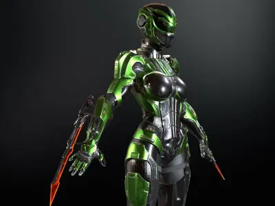 CyberJagg4 Low-poly 3D model