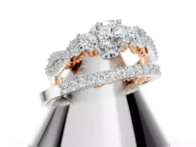 Citrine Luxury Gem Set Ring   CJR 004 3D print model