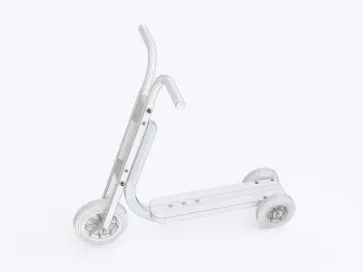 Scooter wooden 3D model