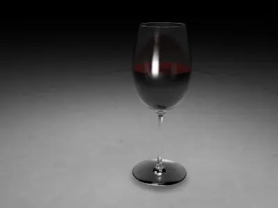 Wineglass set wine glass Free low-poly 3D model