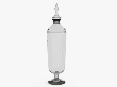 Glass Vase Set of 7 Low-poly 3D model