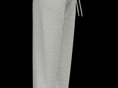 Female cotton sweatpants 3D model