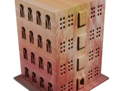 Multi Storey Cartoon House Low-poly 3D model