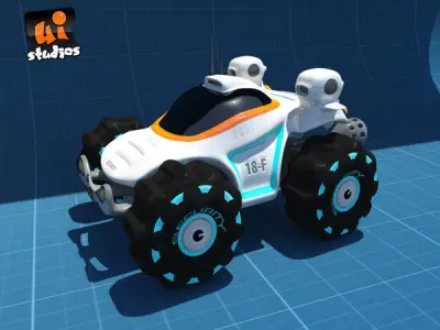Scifi Buggy Low-poly 3D model