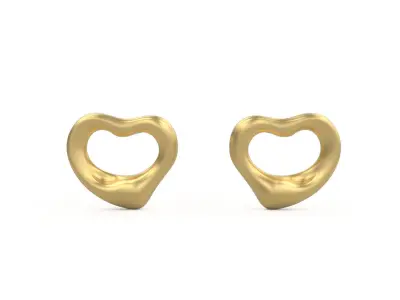 Model 1107  Tiffany Open Heart Earring 3D print model