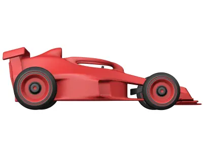 Formula One Race Car Low-poly 3D model