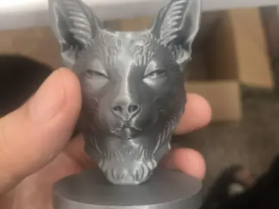 Fox head sculpture 3D print model