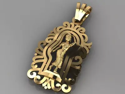 Neang Romsaiysok Khmer Girl Pendant 3D print model