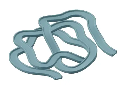 Plastic Premium Curvy Roadway Toy 3D model