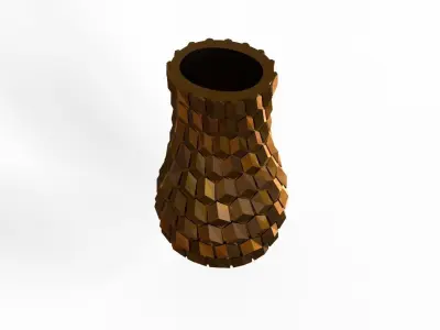 Stretched honeycomb vase  3D print model