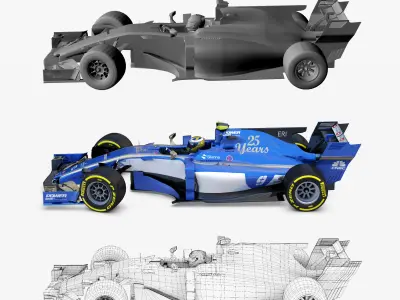 Sauber C36 Low-poly 3D model