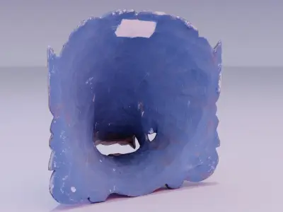 African Mask 04 high-poly 3D model