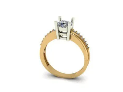 solitair ring 3D print model