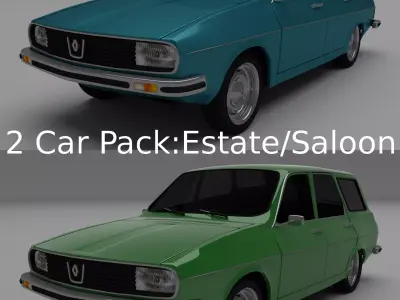 Dacia 1300 Renault 12 Pack 3D model