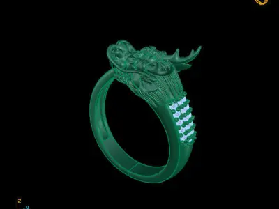 dragon rings 3D print model