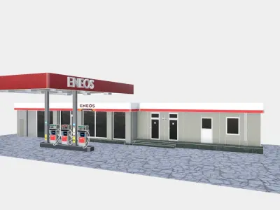 Petrol station 3D model