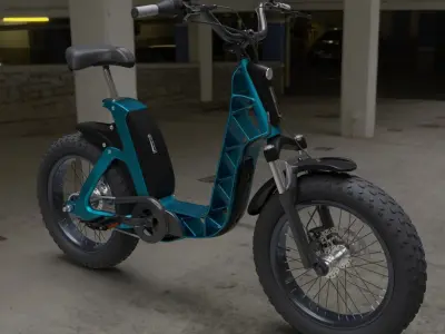  realistic 3d electric bike  Low-poly 3D model