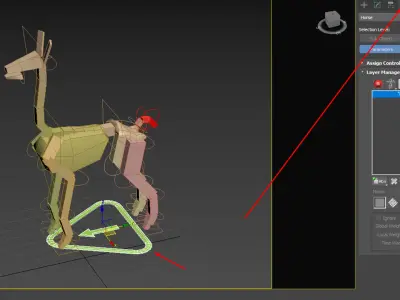 alpaca with rig  high-poly textured 3D model