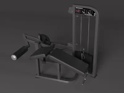 HAMMER STRENGTH SELECT LEG CURL 3D model