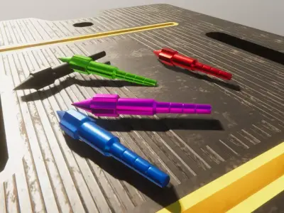 JDM Bolts for Car Wheels Low-poly 3D model