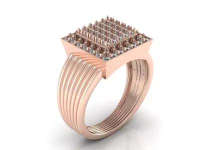 Jewelry Diamond Ring 3D Print Model 3D print model 21