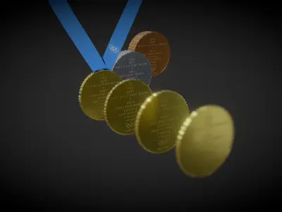 Philippe Starcks Paris Olympics Medals Concept 3D model