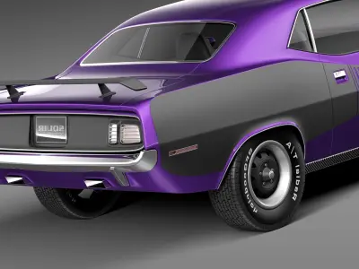 Plymouth Hemi Cuda Barracuda 1971 3D model