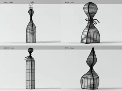 Wooden Dolls 3D model