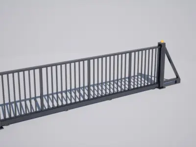 Entrance gate Low-poly 3D model