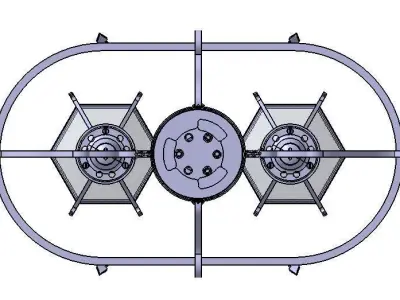 Forged chandelier 3D model