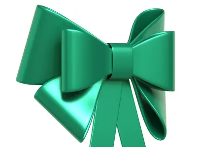 Christmas Bow Ribbon 10 Low-poly 3D model