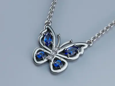 Pendant Butterfly 3d print model 3D print model