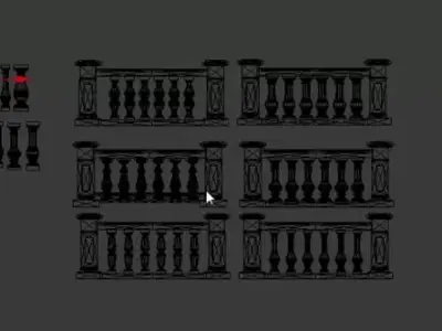 3D concrete balustrade 3D print model