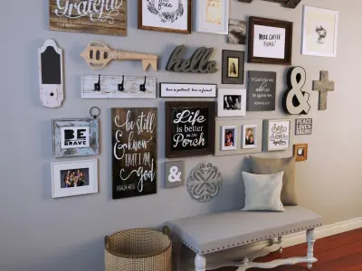 Set-9 rattan storage basket 3D model